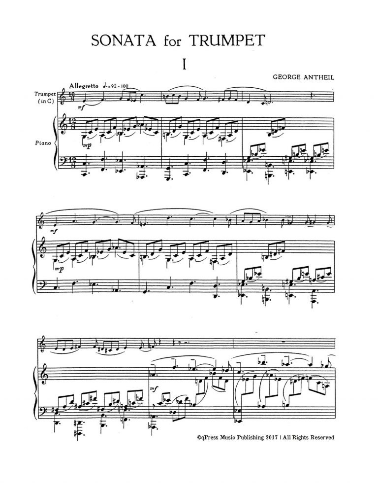 Antheil, George, Sonata for Trumpet-p11