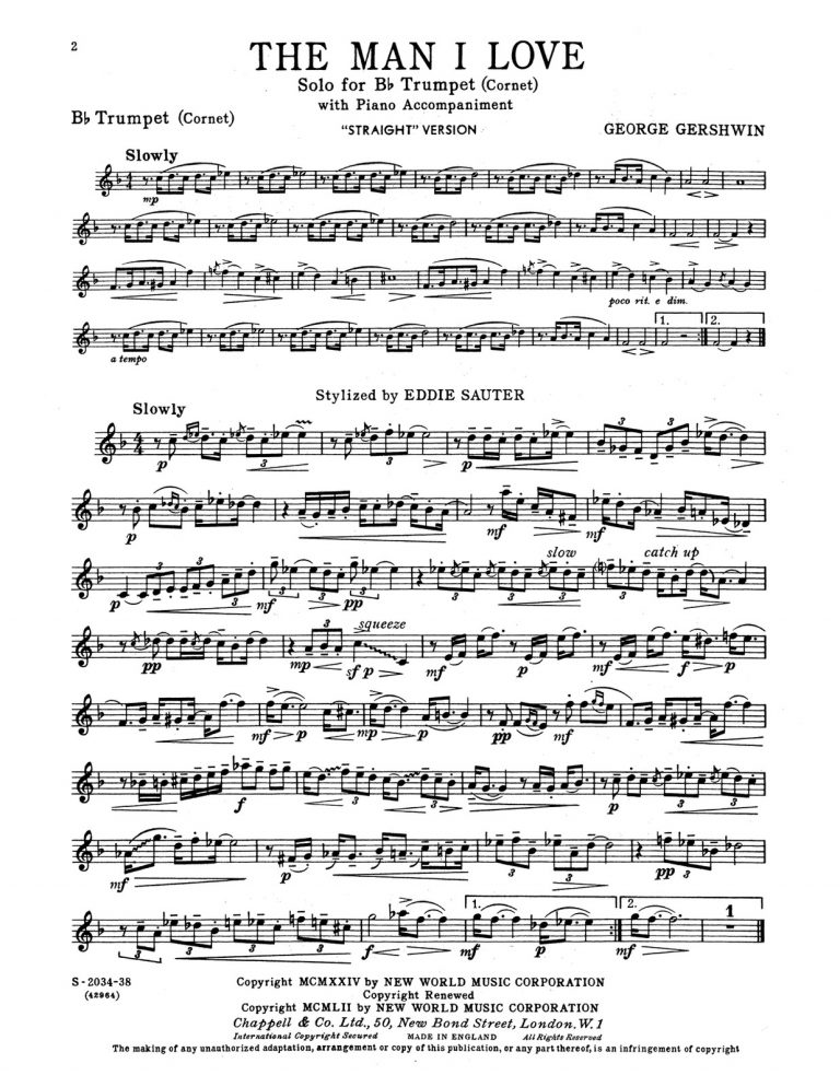 Gershwin, For Trumpet and Piano Vol.1-2 (Play Along)