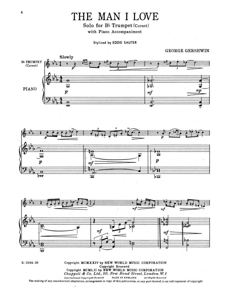 Gershwin, For Trumpet and Piano Book 1-p16