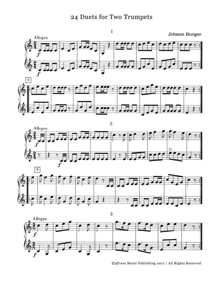 24 Trumpet Duets (Fanfare Style)