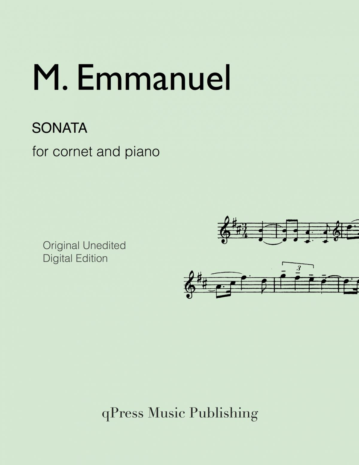 Emmanuel, Maurice, Sonata for Cornet and Piano-p01