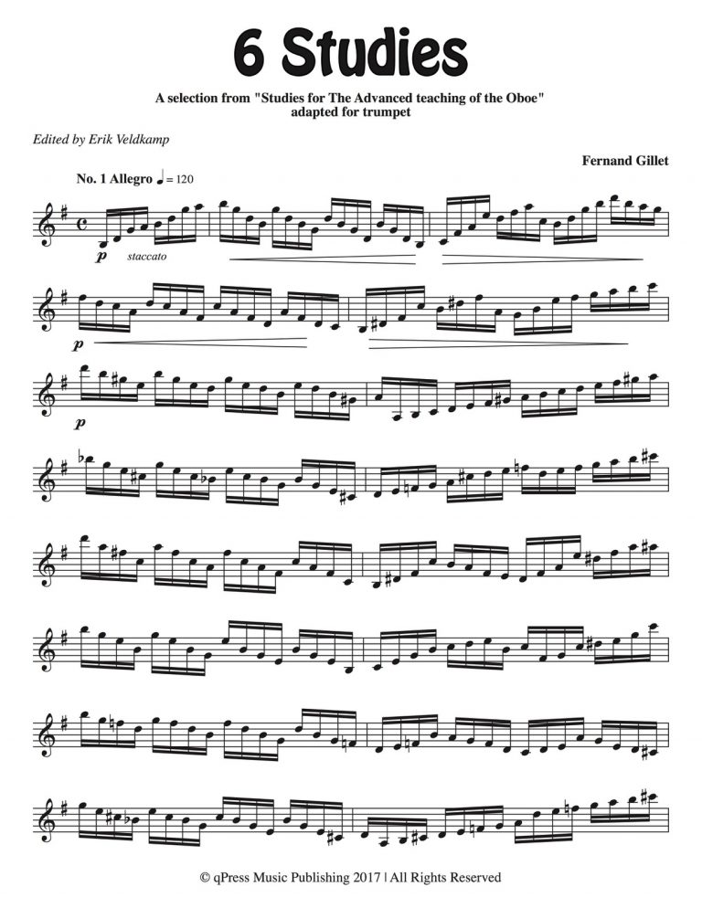 Gillet-Veldkamp, 6 Advanced Studies for Trumpet-p03