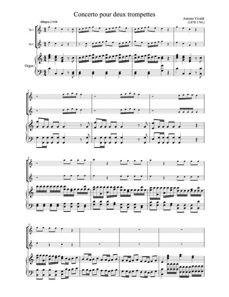 Vivaldi, Concerto for Two Trumpets-p27