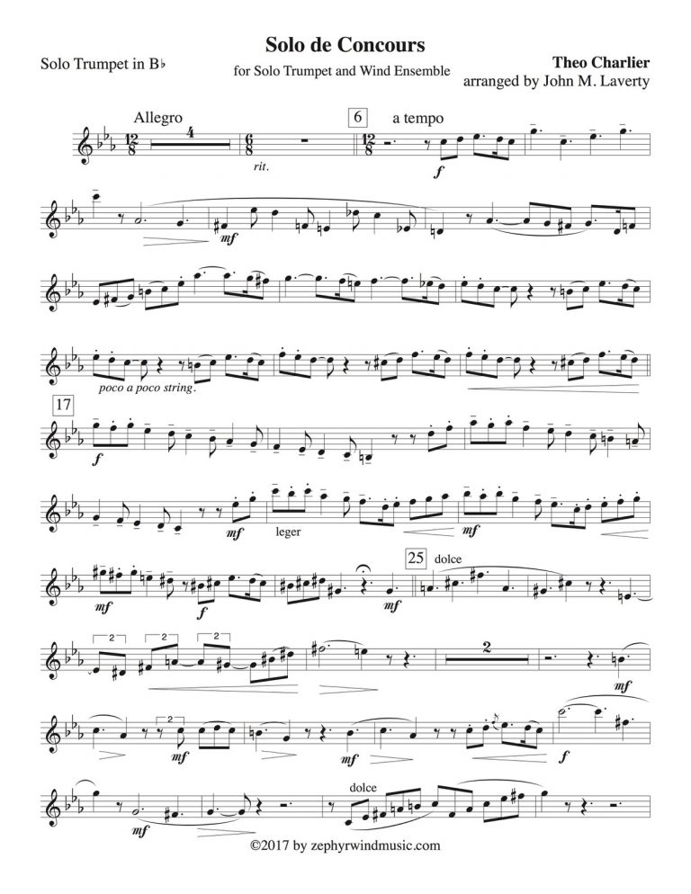 Charlier, Solo De Concours for Solo Trumpet and Wind Ensemble-p041