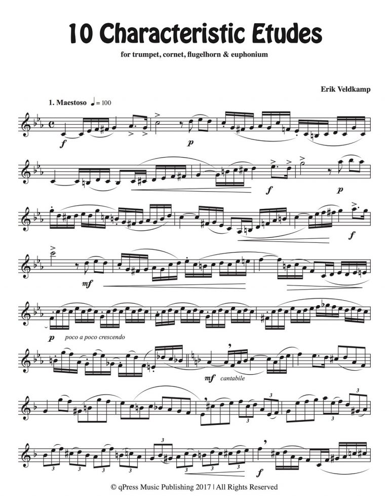 Veldkamp, 10 Characteristic Studies for Trumpet-p03