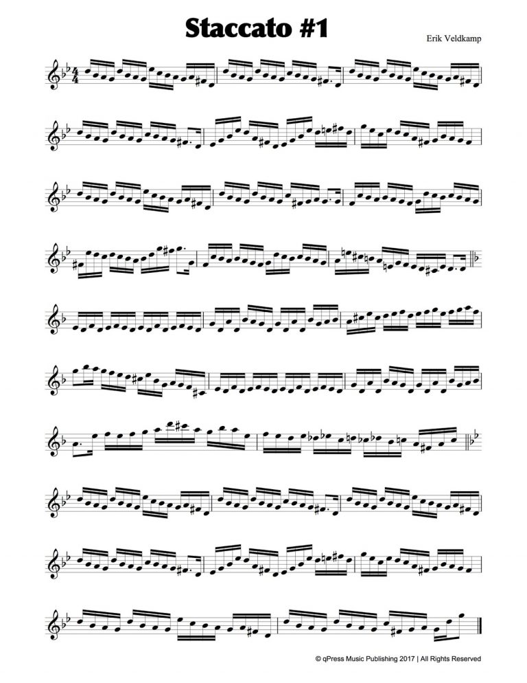 Veldkamp, 15 Advanced Staccato Studies for Trumpet-p03
