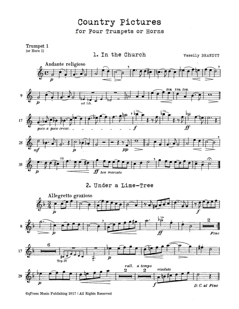 Brandt, Country Pieces for Four Trumpets-p03