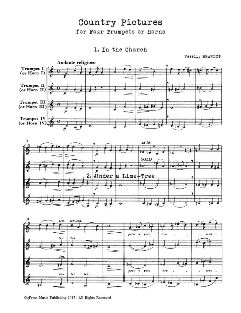 Brandt, Country Pieces for Four Trumpets-p12