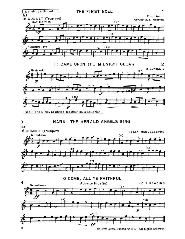 Holmes, GE, Christmas Carols for Brass Quartet-p03