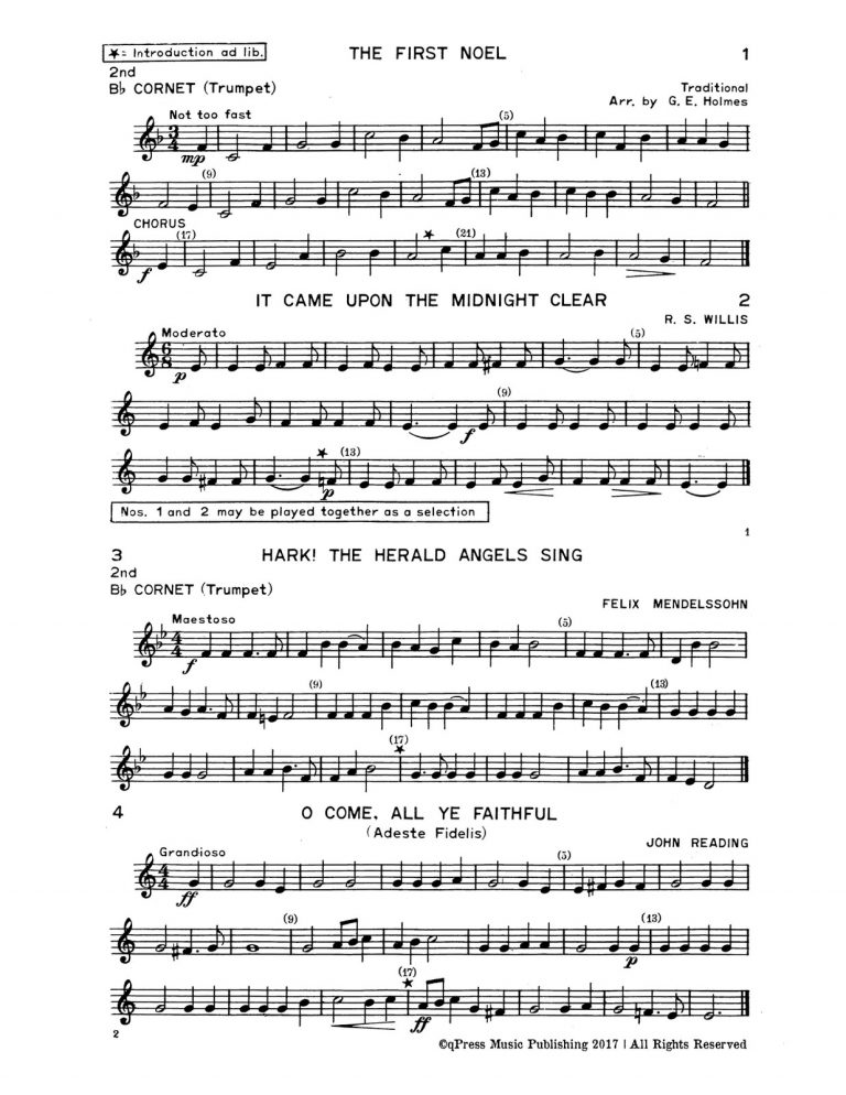 Holmes, GE, Christmas Carols for Brass Quartet-p07