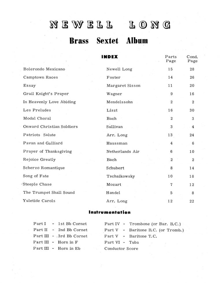 Brass Sextet Album