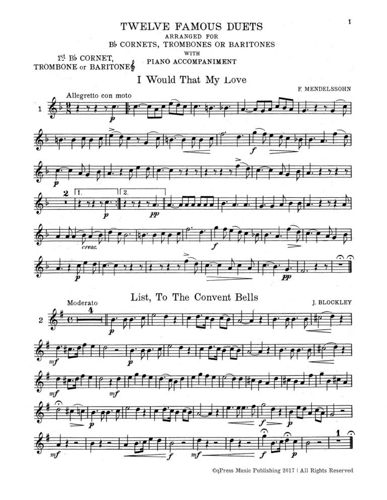 Bennet, Twelve Famous Duets for Cornet & Trombone p03