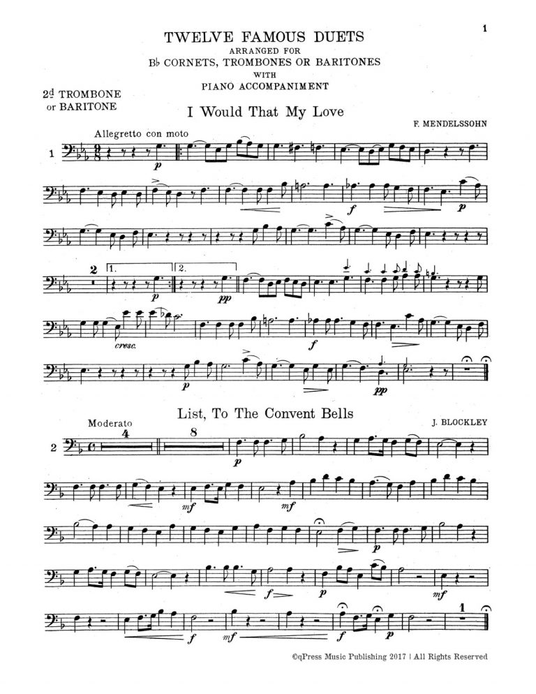 Bennet, Twelve Famous Duets for Cornet & Trombone p11