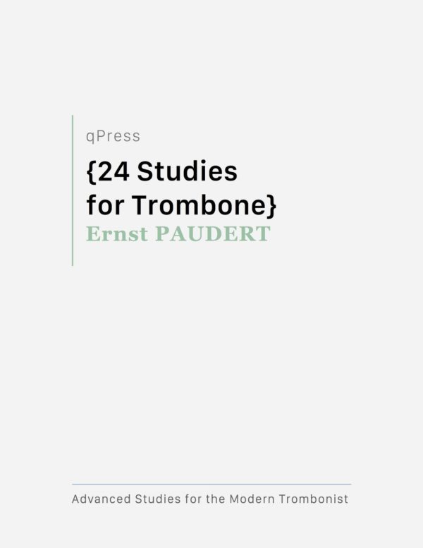 Paudert, 24 Studies for Trombone-p01