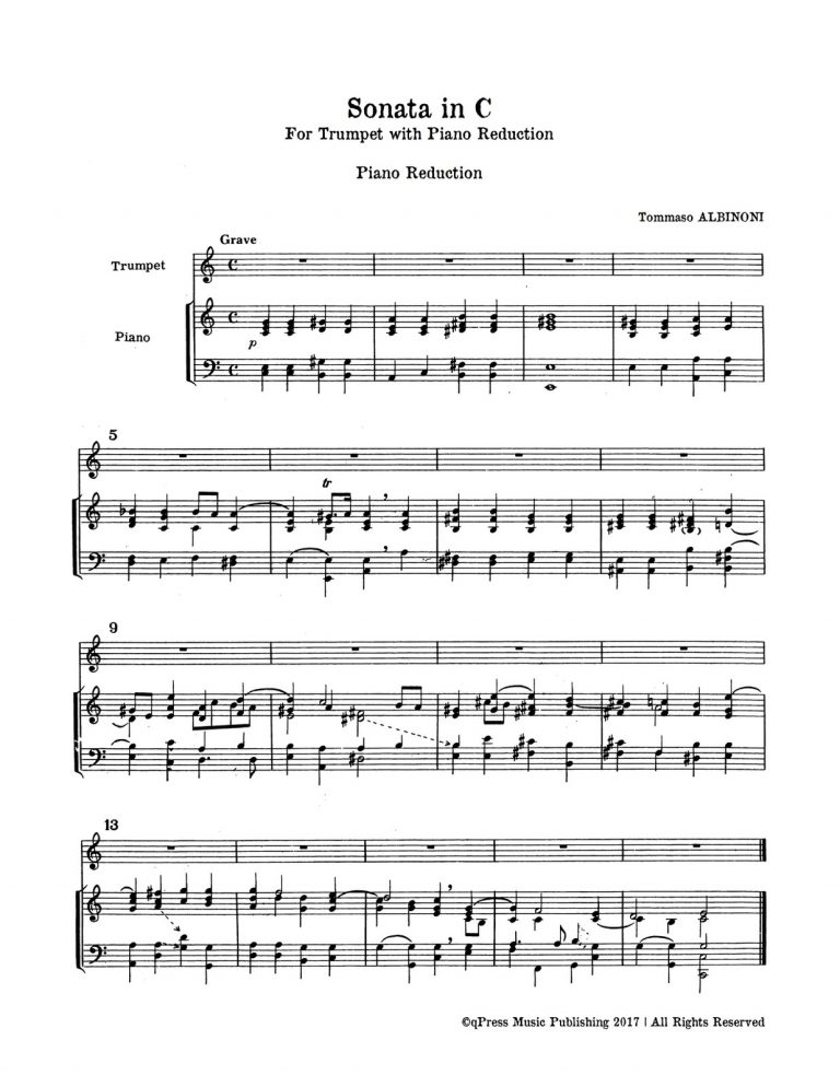 Albinoni, Sonata in C for Trumpet and Piano-p07