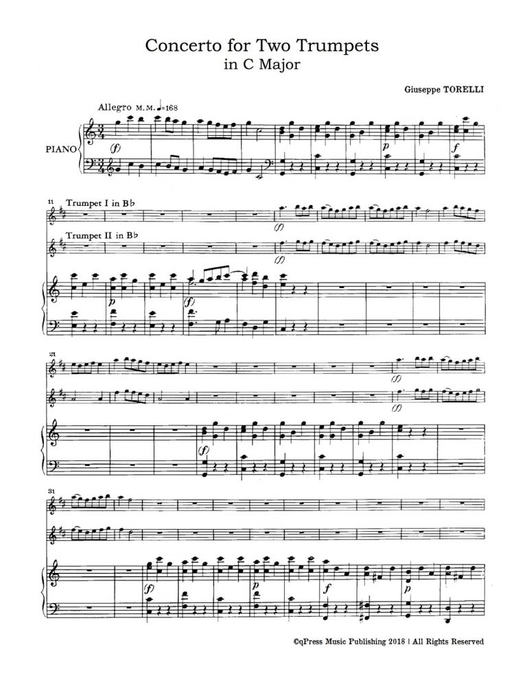 Torelli, Concerto in C Major for Two Trumpets-p08