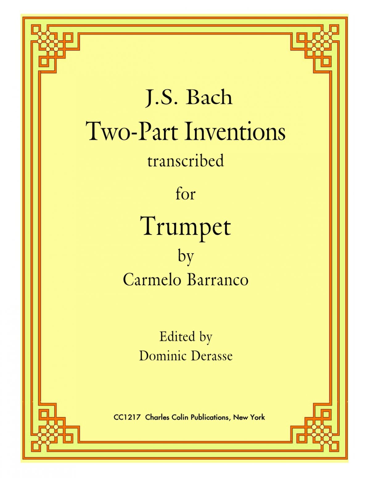 Barranco-Derasse, Bach 2 Part Inventions for Trumpet-p01