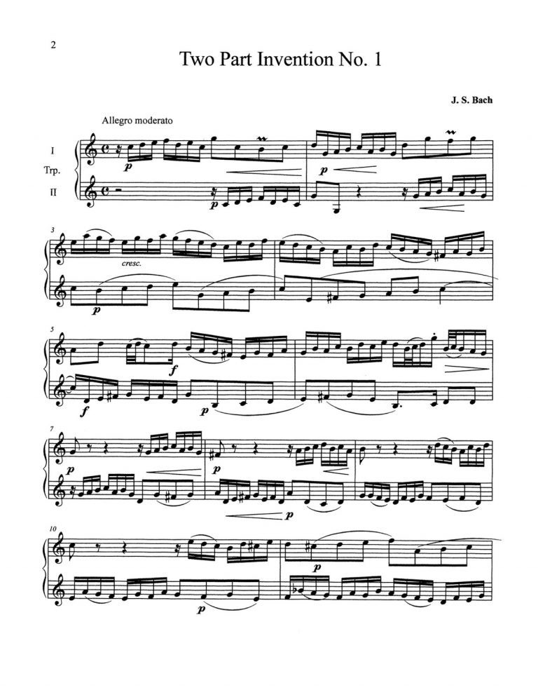 Barranco-Derasse, Bach 2 Part Inventions for Trumpet-p04
