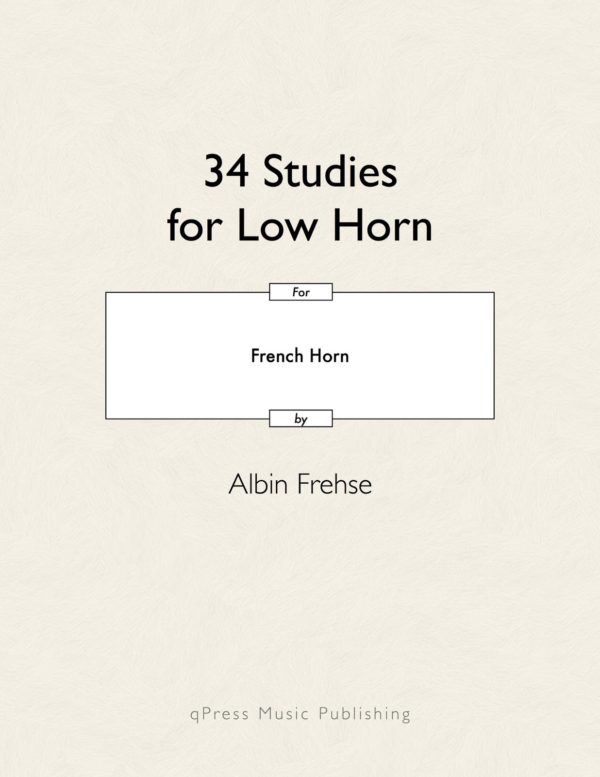 Frehse, 34 Studies for Low Horn-p01