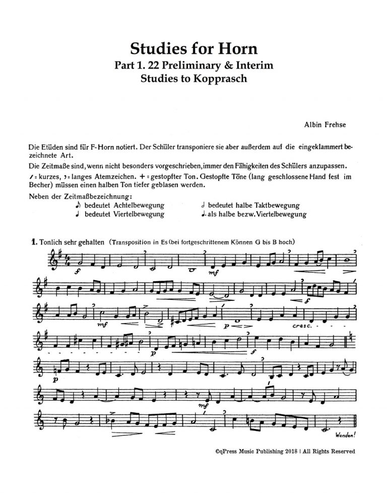 Frehse, Albin, 36 Studies for Horn Part 1-p03