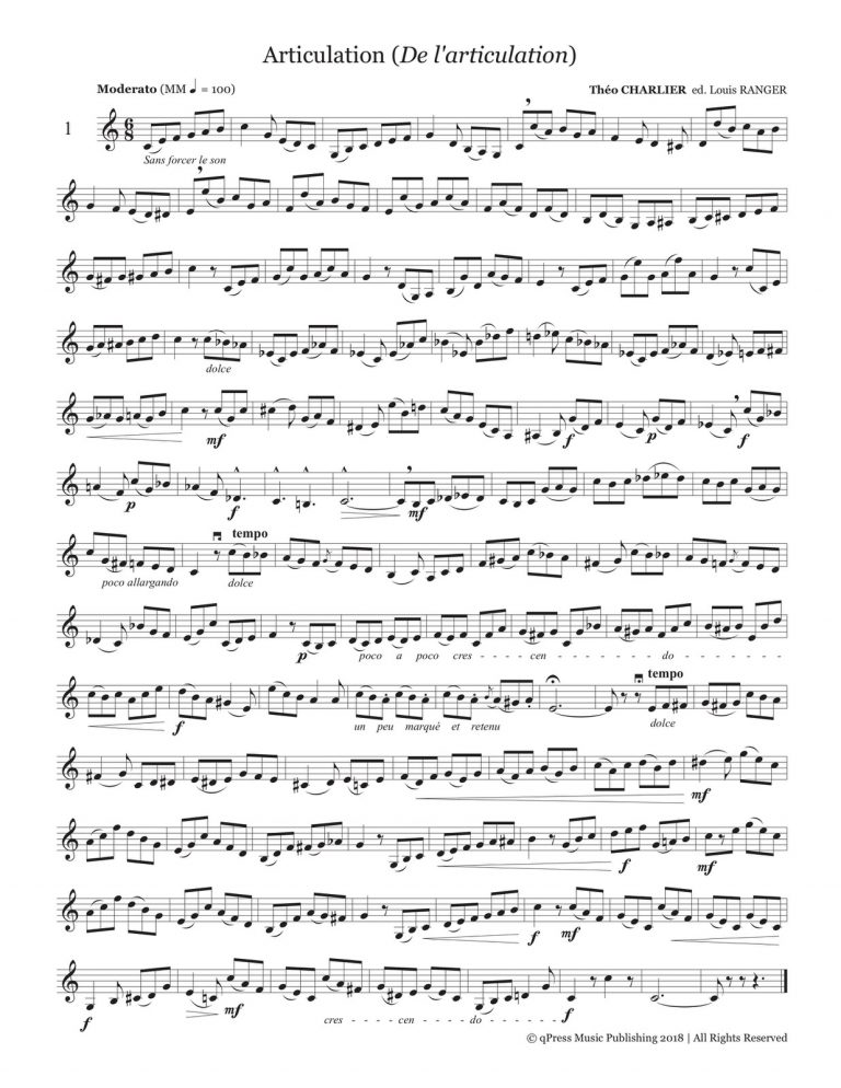 Charlier, 32 Etudes de Perfectionnement for Trumpet (Draft 2 April 29) With Titles