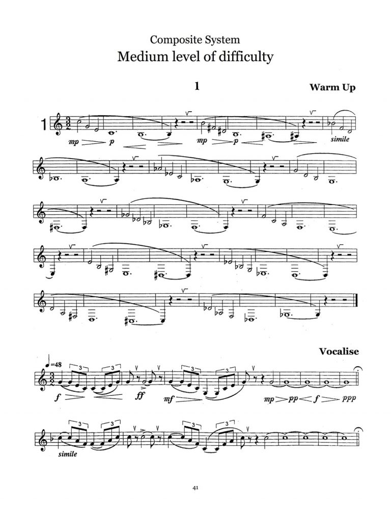 System of Composite Exercises for Trumpet