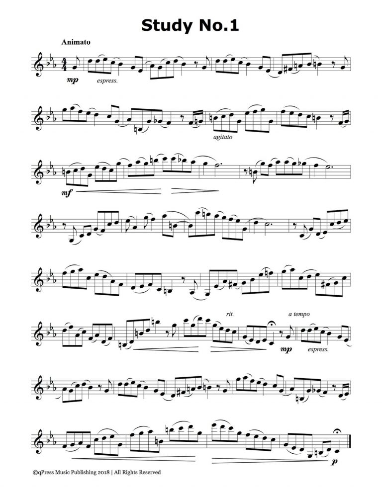 Veldkamp, 16 Melodic Studies for the Advanced Trumpeter-p03
