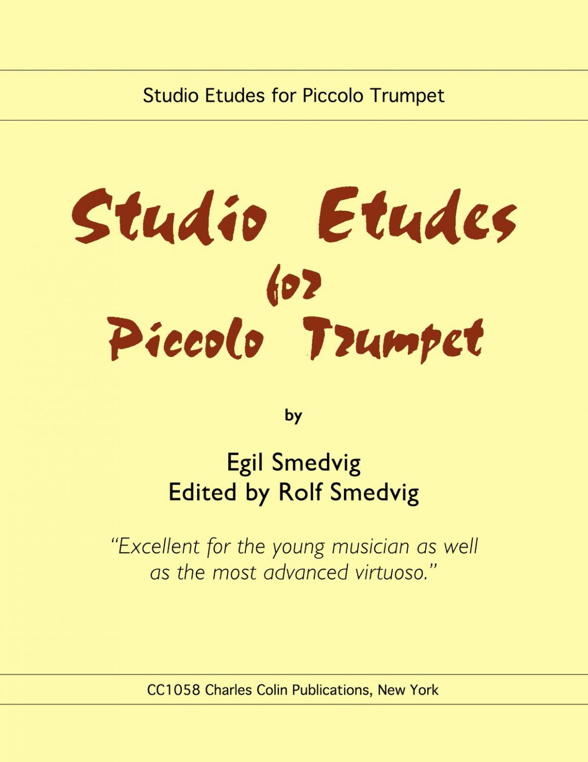 Smedvig, Studio Etudes for Piccolo Trumpet-p01