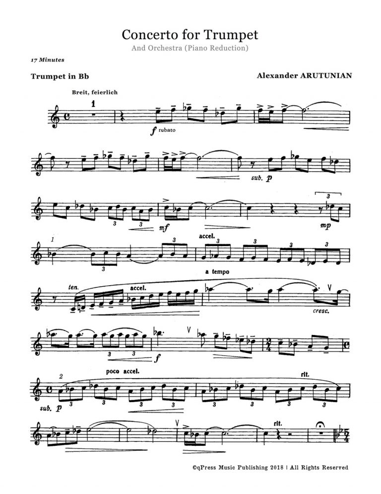 Arutunian, Trumpet Concerto (Score and Part)-p03