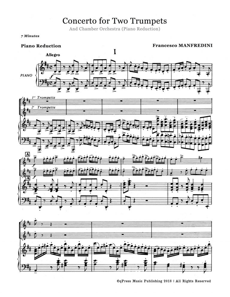 Manfredini, Concerto for Two Trumpets (Score and Parts)-p11