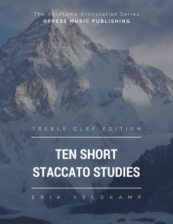 10 Short Staccato Studies in Treble Clef