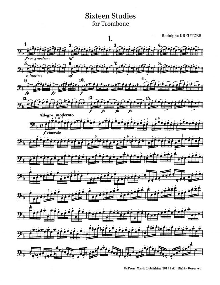 Kreutzer, Rodolphe, 16 Studies for Trombone-p03