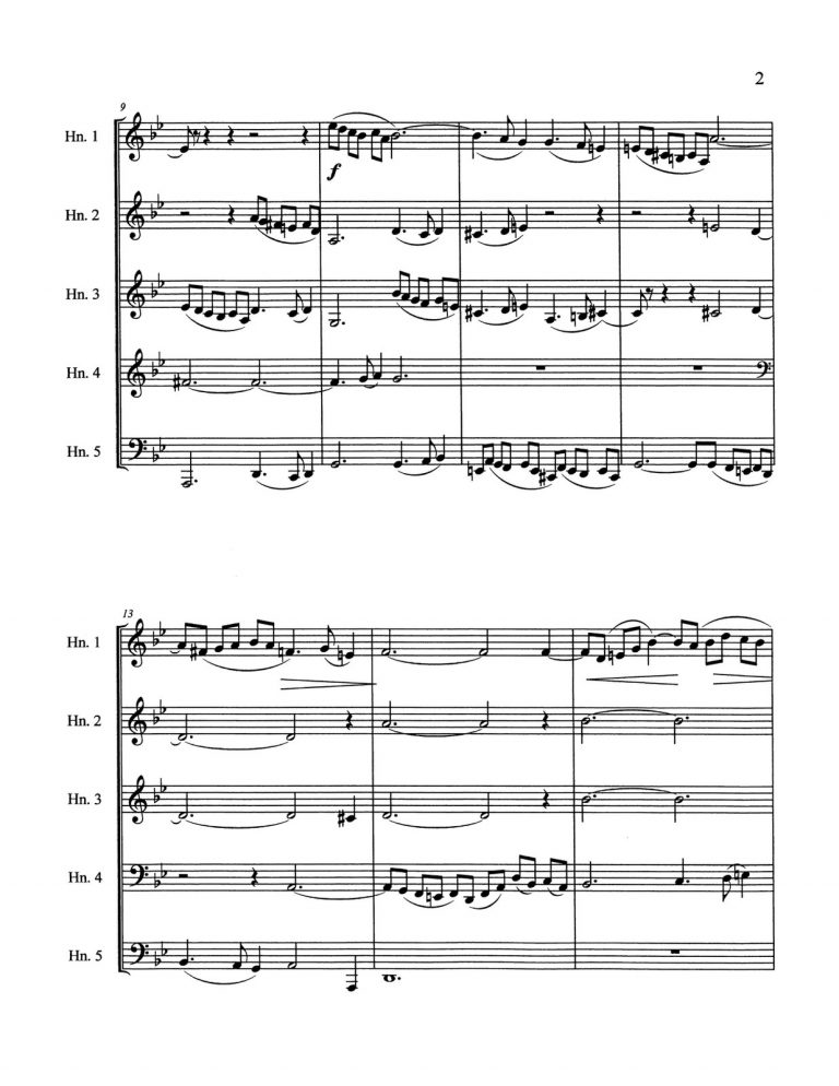 Barranco-Bach, Prelude & Fugue IV Vol.1 for 5 Horns (Score and Parts)-p06
