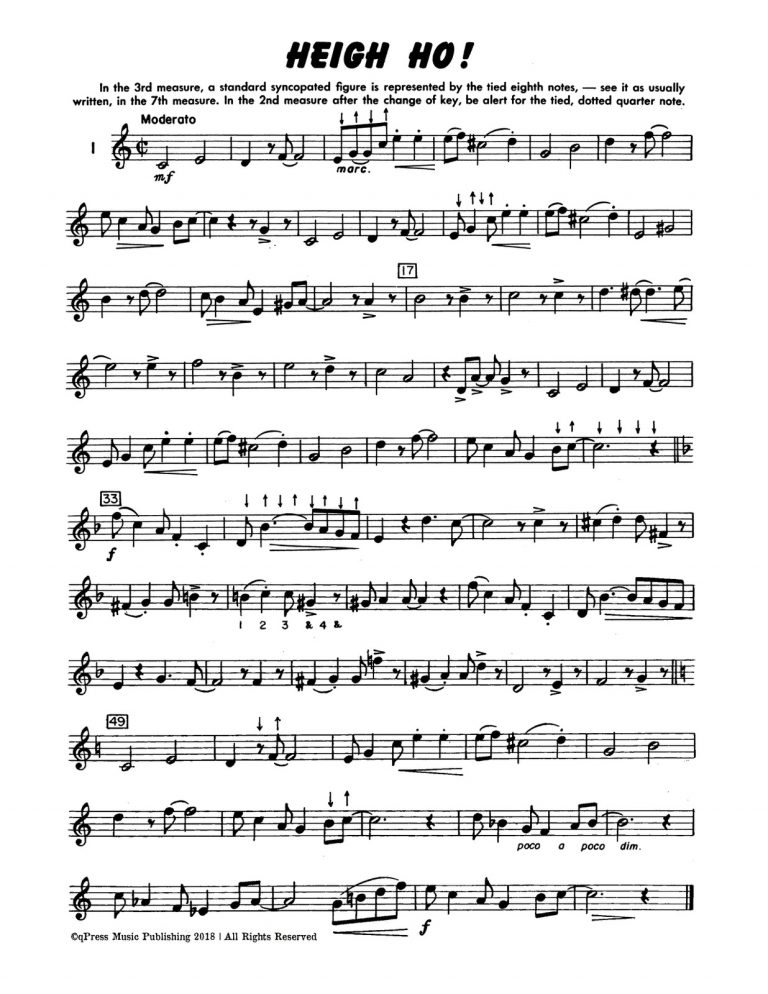 Melody Way to Syncopation for Trumpet