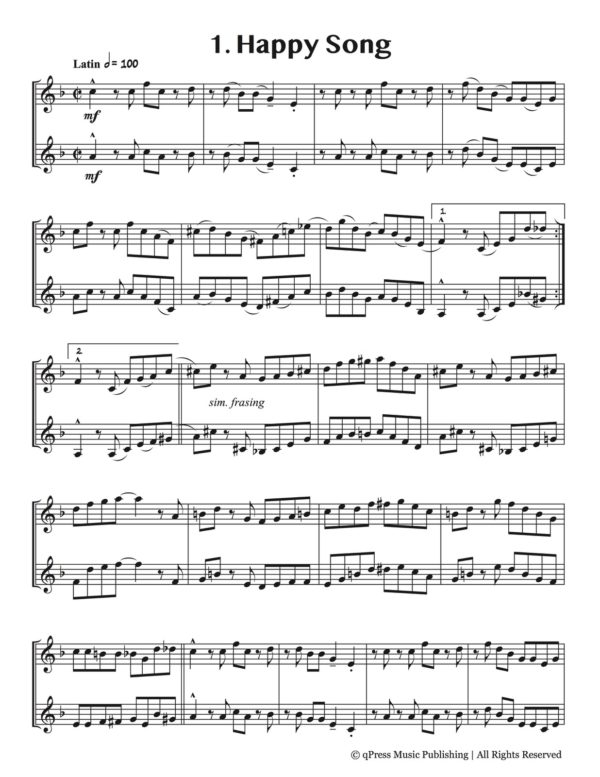 Veldkamp, 15 Duets in Pop, Swing, & Latin for Trumpet-p02