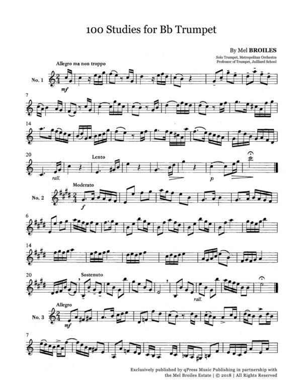Broiles, 100 Studies for Bb Trumpet-p003
