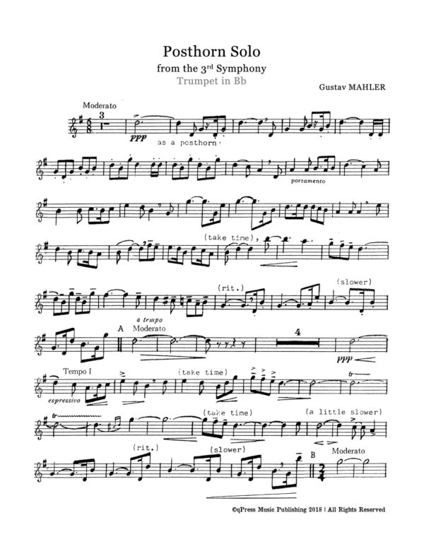 Mahler, Posthorn Solo for Trumpet and Piano-p03