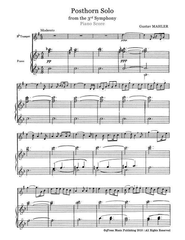 Mahler, Posthorn Solo for Trumpet and Piano-p06