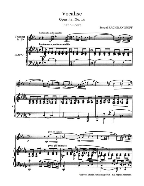 Rachmaninoff, Vocalise for Trumpet and Piano-p5