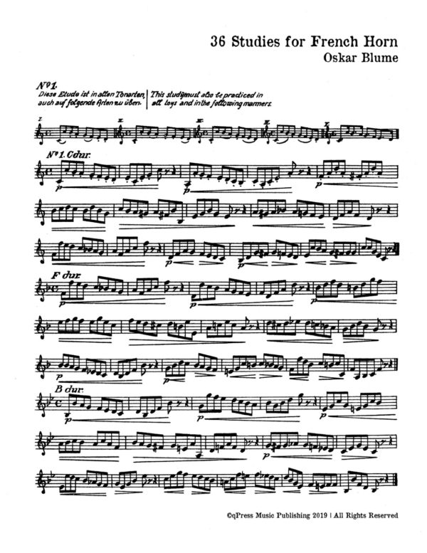 Blume, 36 Studies for French Horn-p03