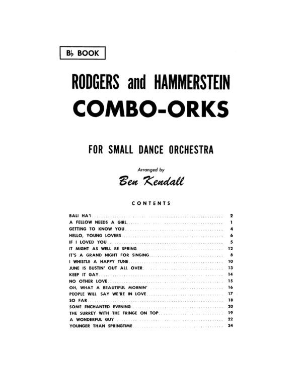 Rodgers & Hammerstein for Dance Band (Combo-Orks)