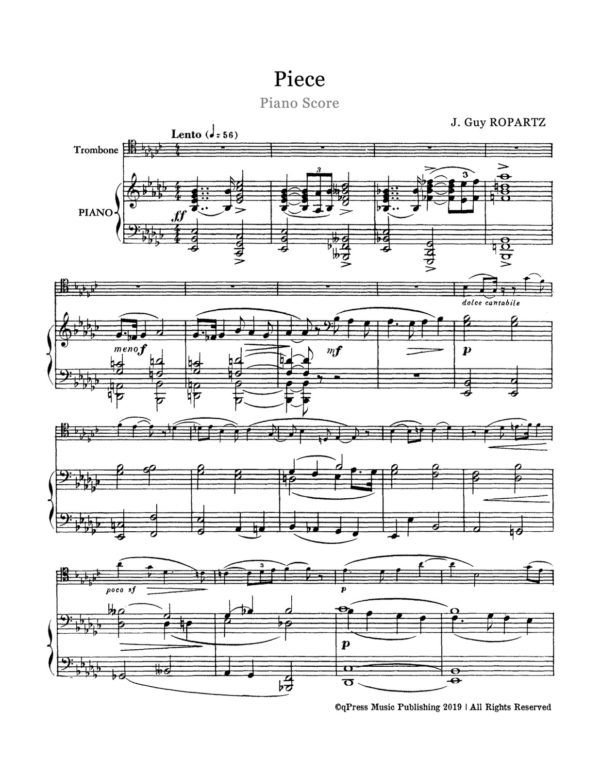 Ropartz, Piece for Trombone and Piano-p08
