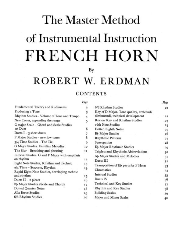 Erdman, Robert, The Master Method for French Horn-p03