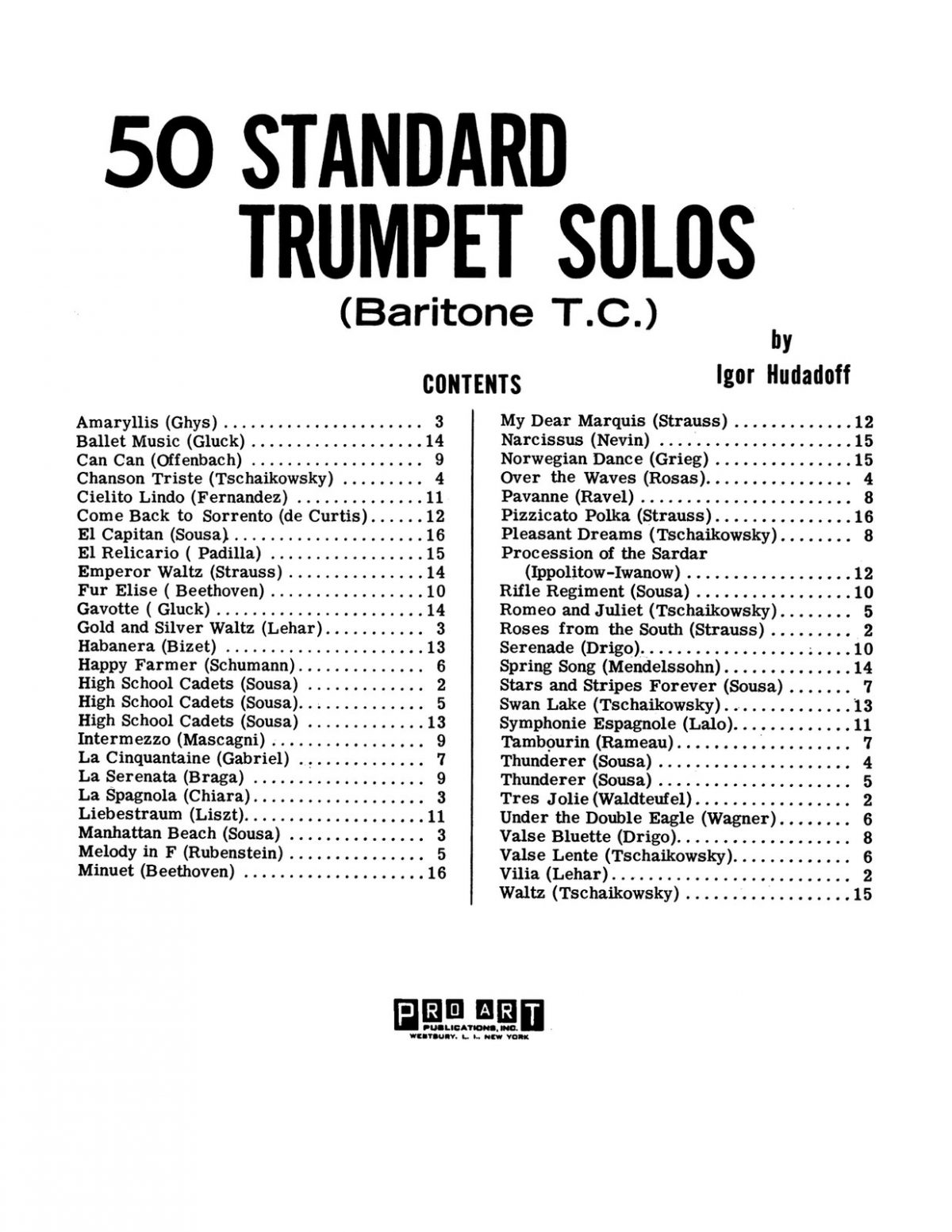 standar trumpet repertoire