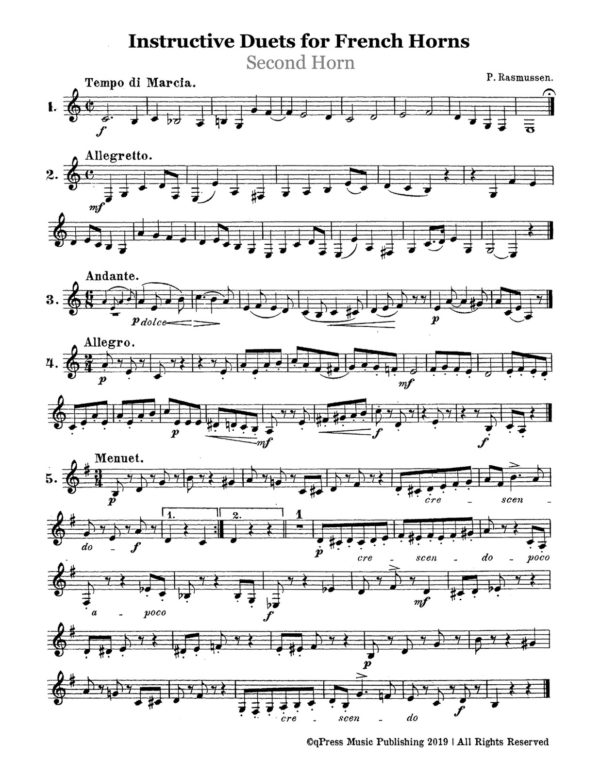 Rasmussen, Instructive Duets Second Horn-p03