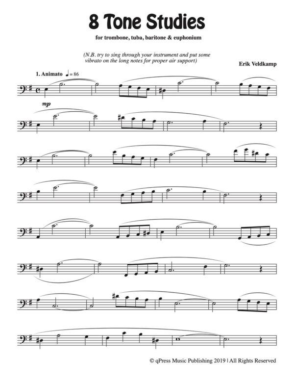 Veldkamp, 8 Tone Studies in Bass Clef-p03