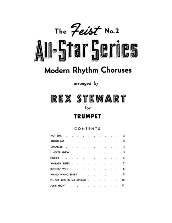 Stewart Rex, All Star Series Modern Rhythm Choruses for Trumpet-p03