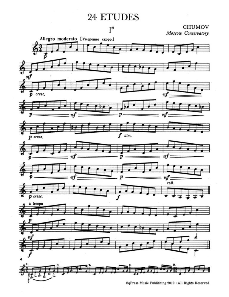 Chumov, 24 Etudes for Trumpet-p03