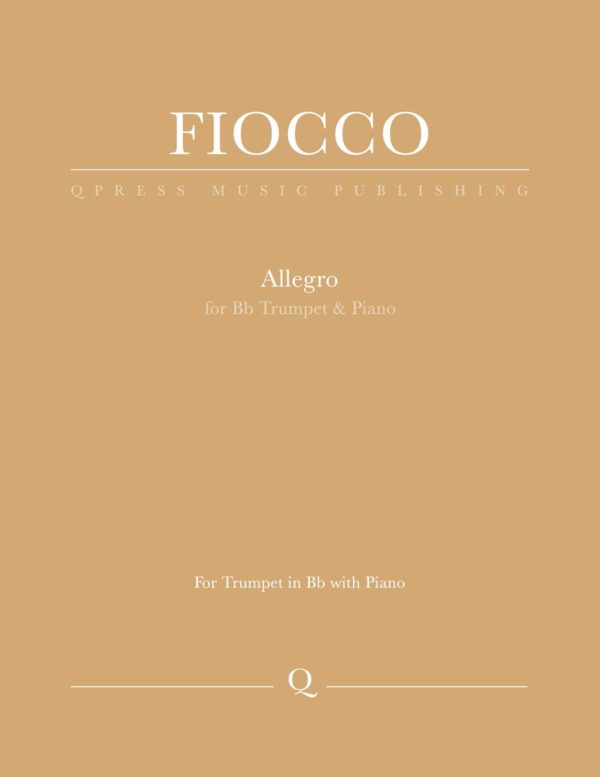 Fiocco, Allegro for Bb Trumpet and Piano-p1