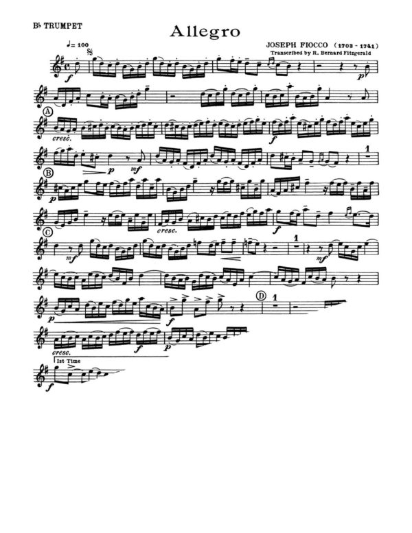 Fiocco, Allegro for Bb Trumpet and Piano-p2